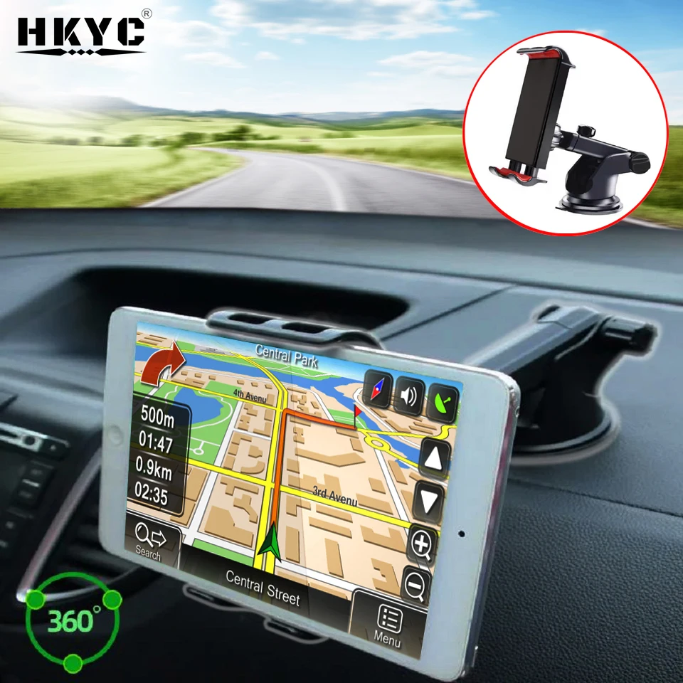 차량용 온보드 태블릿 PC 스탠드, 삼성에 적합한 샤오미용, 범용 태블릿 거치대, 차량 아이패드 거치대, 연장 브래킷, 4 - 11 인치