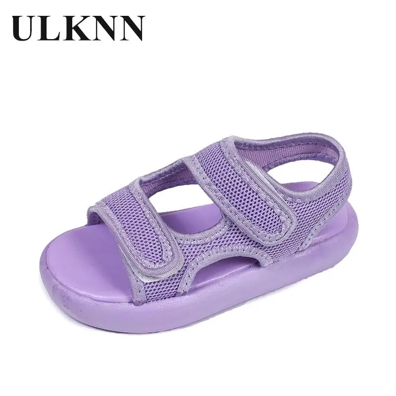 Children's sandals purplw color sandals baby cloth sandals fashion breathable boy's shoes cool private beach slippers infants