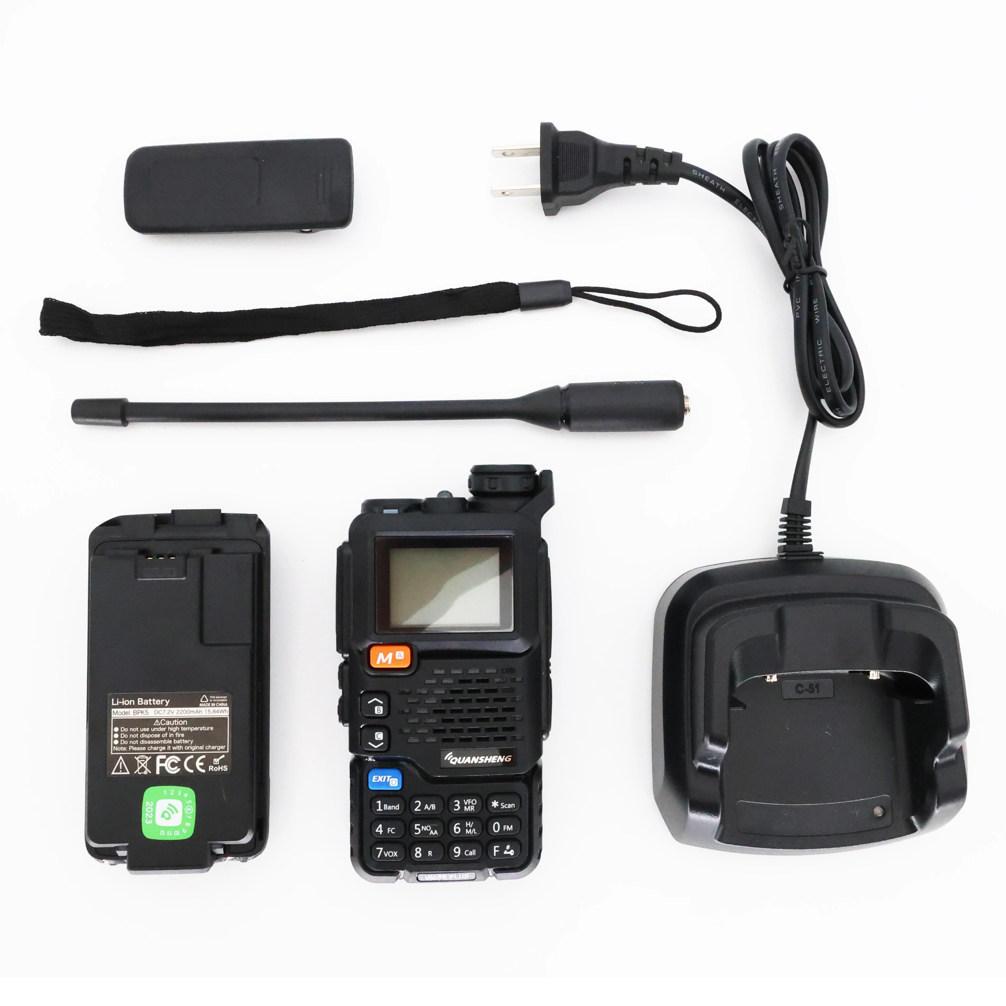 Walkie-talkie multibanda portátil UV-5R PLUS, Radio Ham de largo alcance, UHF/VHF, novedad de 2023