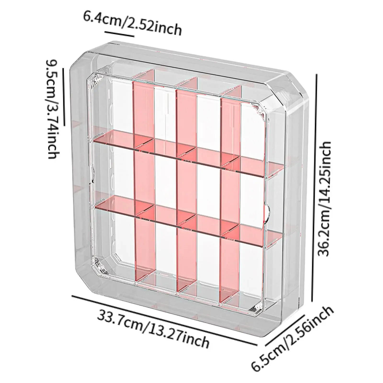 Acrylic Figure Display Case Dustproof Statue Action Figures Toys Countertop Doll Storage Box Display Box with Door Display Stand