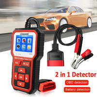 KONNWEI 2 in1 6V 12V Car Motorcycle Battery Tester Life Analysis Auto Diagnostic Tools 2000CCA Car Diagnostics Full OBD2 Scanner