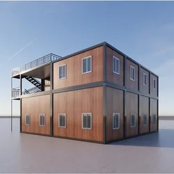 Modern Prefab Container House 2 3 4 5 6 Bedrooms Prefabricated Luxury Durable Villa Home with Bathroom and Kitchen