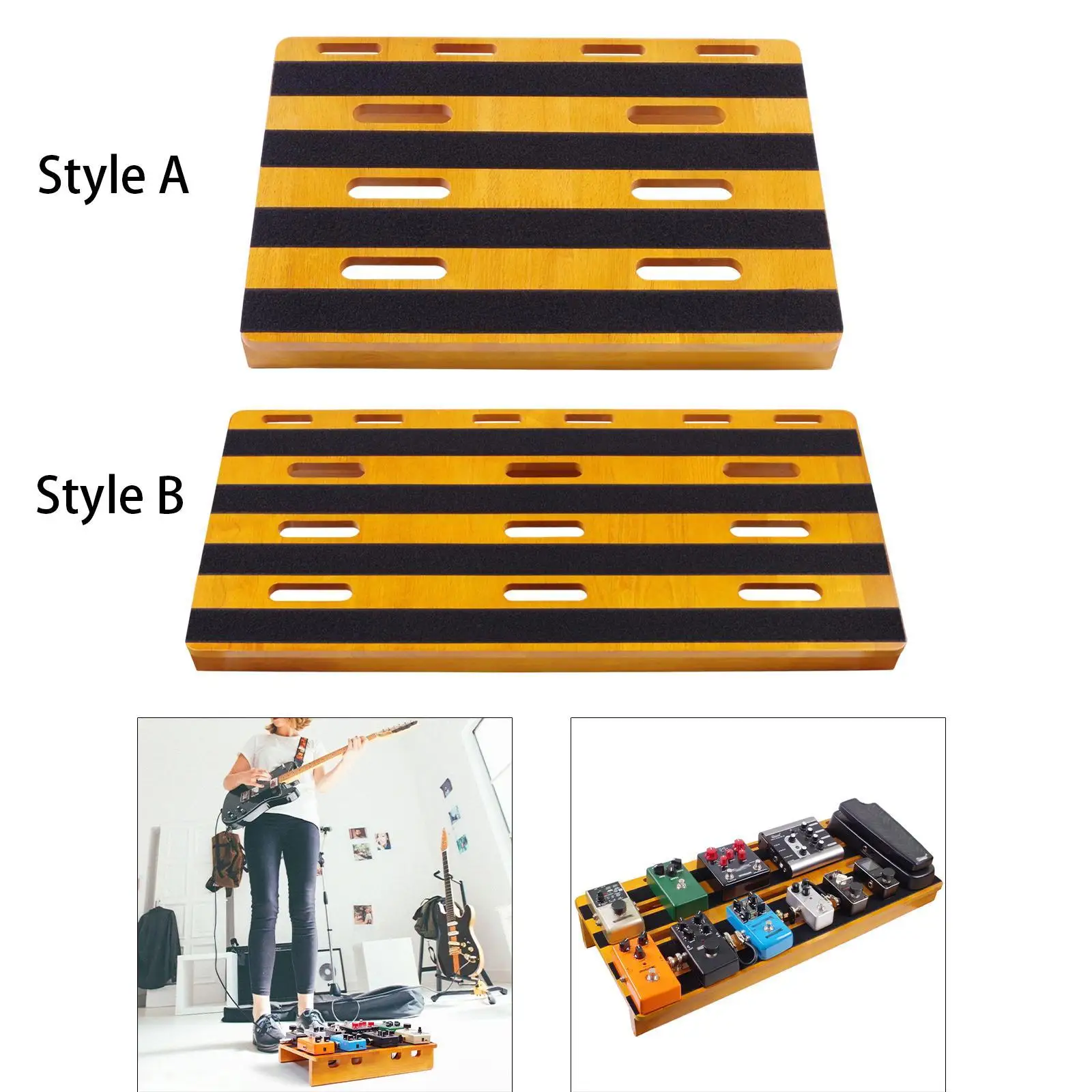 

Electric Guitar Pedal Board Replacement Stable Professional Multifunction Electric Guitar Effects Board Solid Wood Effect Board