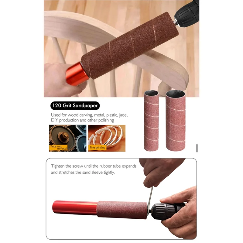 

AA21-Sanding Rod Spare Parts Sanding Wood Metal Plastic Glass Stone Mini Belt Sander Electric Drill Lithium Electric Drill Conve
