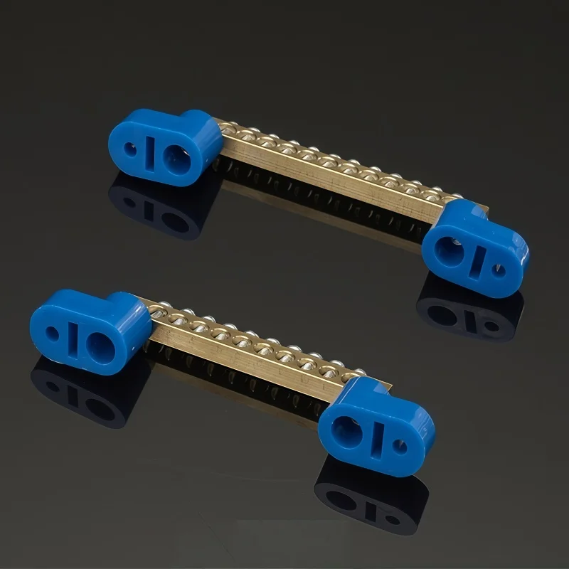 1PCS 6*9 Copper Wire Terminal Strip Zero Ground Strip 4 6 8 10 12 Position Distribution Box Wire Strip Copper Bar Splitter