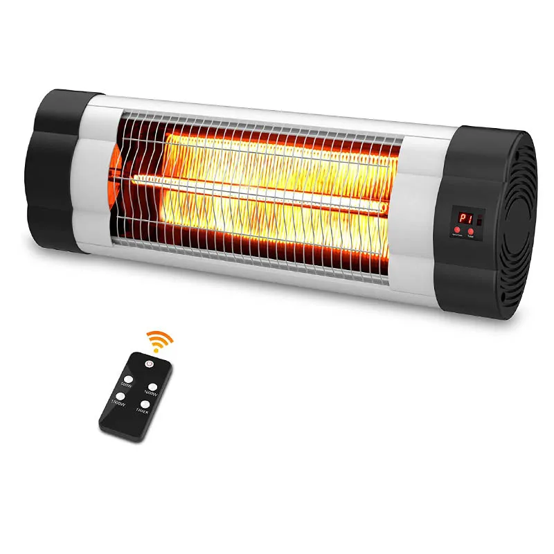 Carbon Fiber Tube Electric Outdoor Indoor Patio Heater Winter Infrared Heater,w/3 Power Levels led Patio Heater For Overheat