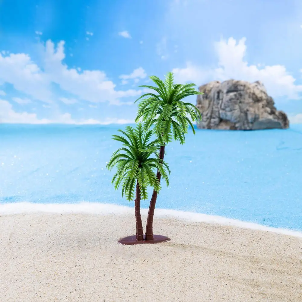 Island Style Micro Landscape Kit Micro Landscape Ornaments Set Beach Miniature Decorations with Boat Chair for Succulent