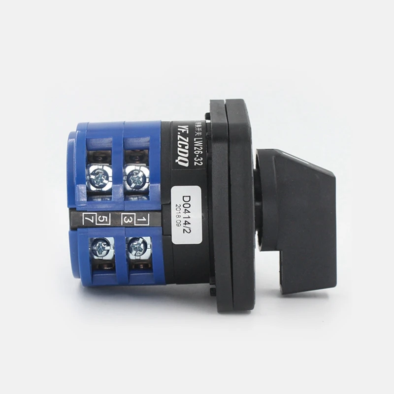 Changeover Selector Switch 3 Positions 8 Terminals Universal Rotary Cam Selector Latching Switches 32A