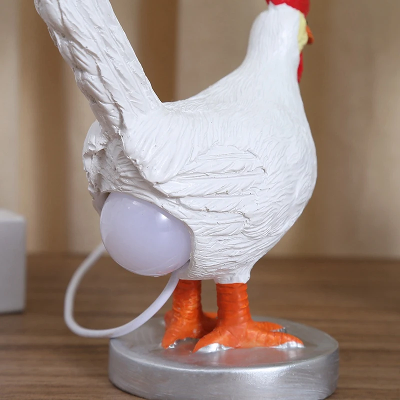 Night Light Simulated Animals, Table Lamp Funny Easter Home Decoration, Party Carnival Chicken Night Light Decoration