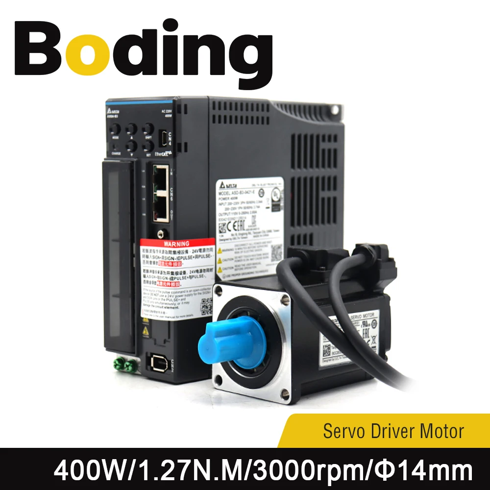 Boding Delta B3m Servo Driver Asd-b3-0421-l/m/e/f Servo Motor Ecm-b3m-ca0604rs1/ss1 1.2nm 3000rpm