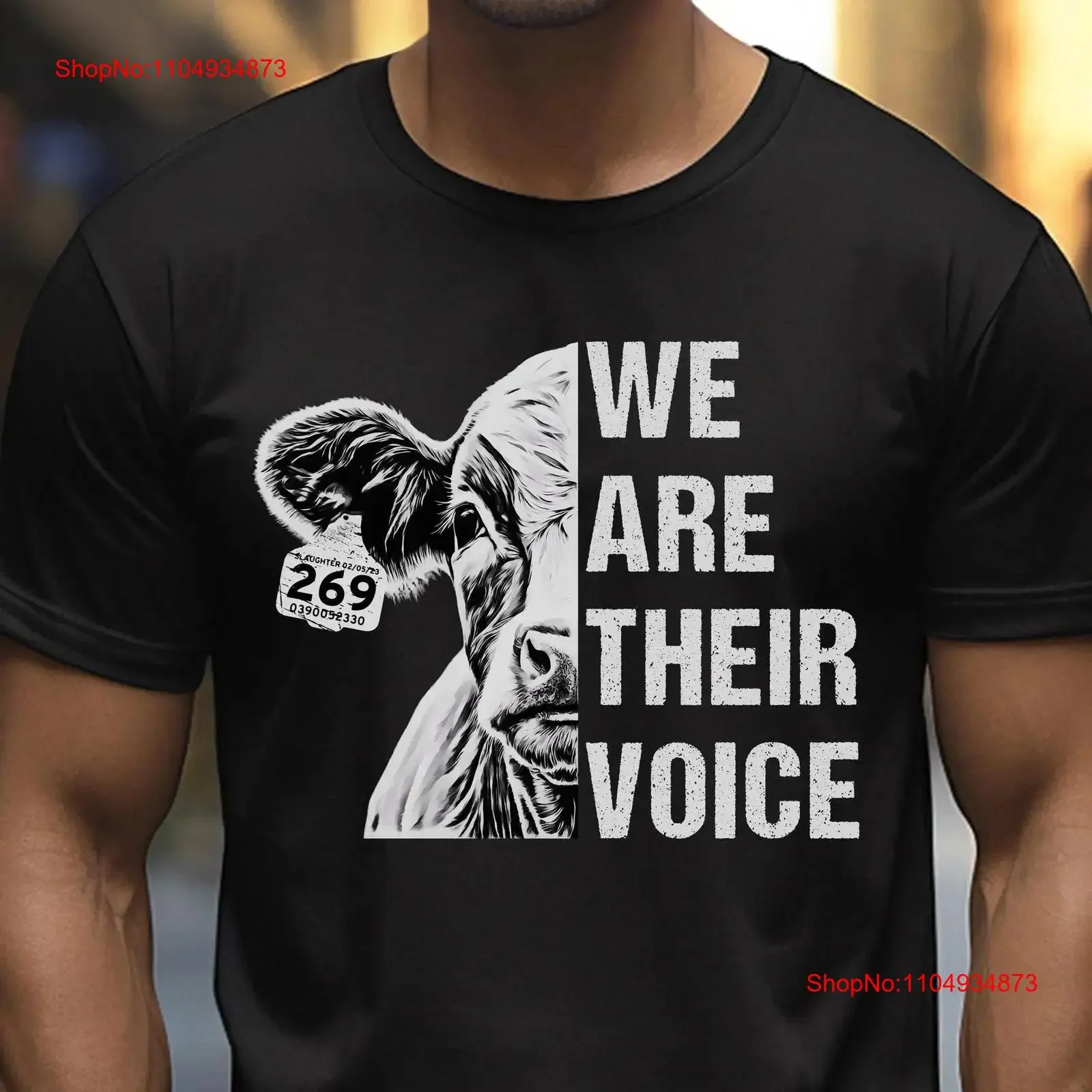 Camiseta vegana Activismo vaca Somos su voz Activista del veganismo de la pantorrilla Regalo de liberación animal para lavada vintage a base de plantas