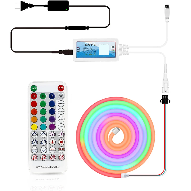 RGBIC Led Neon Lighting Strip Living Room Led Light 10M Bluetooth Neon Led Light Strips 84LEDs/M Smart NEON Led Light for Home