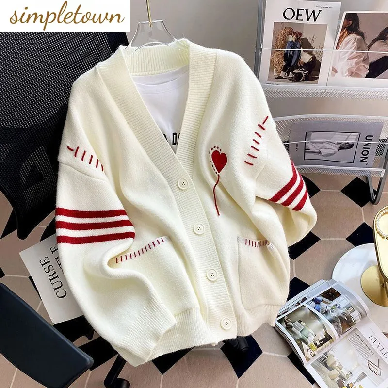 Gentle and Lazy Style Sweater Jacket Women's Spring and Autumn Loose Top New Korean Version High-end Knitted Cardigan