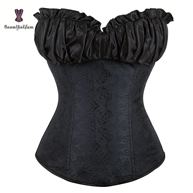 

Satin Cup Corset Sexy Luxury Corsets Women Overbust Korset Fish Boned Bustier Plus Size 6XL Gothic Gorset Waist Slimming Cincher