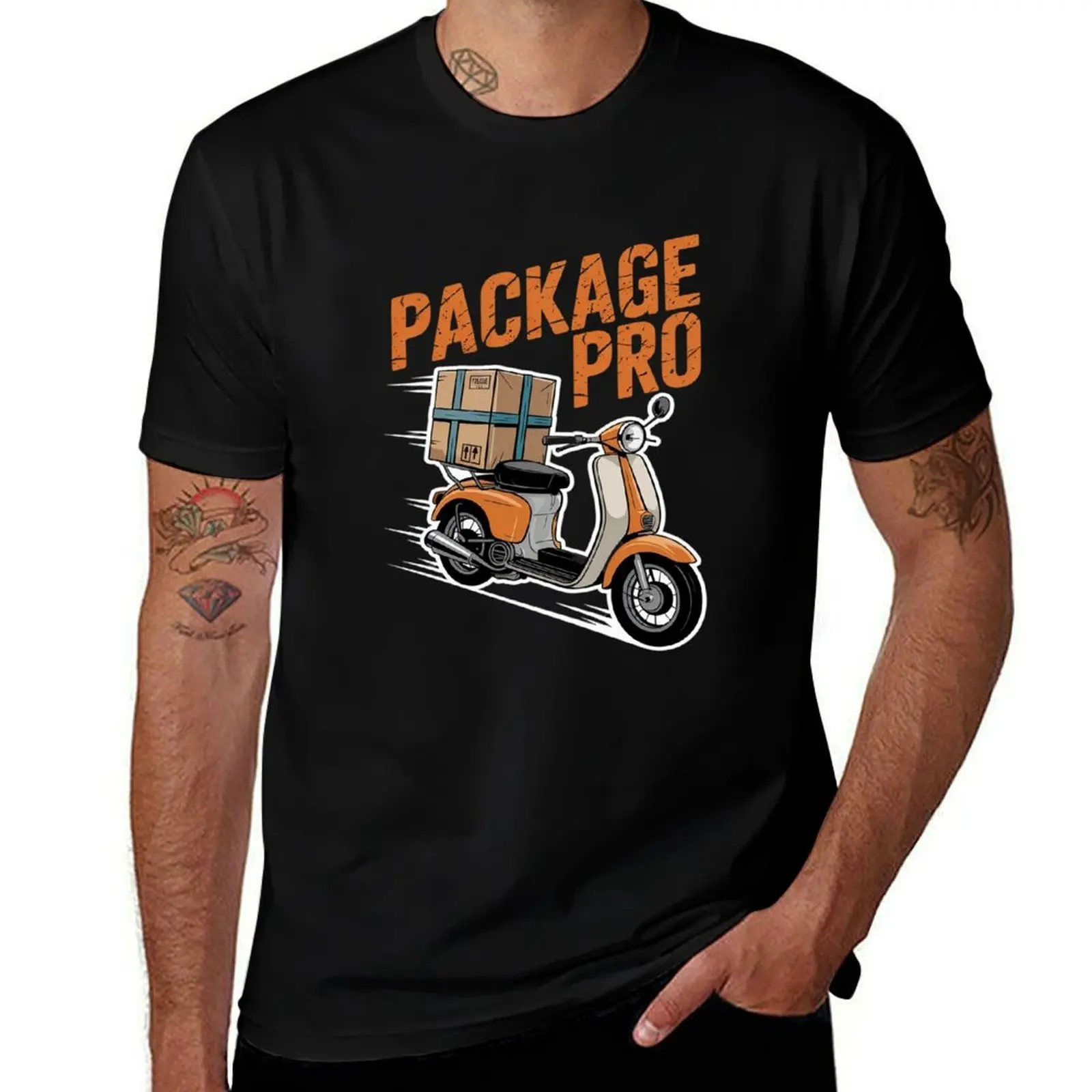 

Package Pro Delivery Guy Package Delivering T-Shirt anime figures blacks Funny t-shirts clothes for men