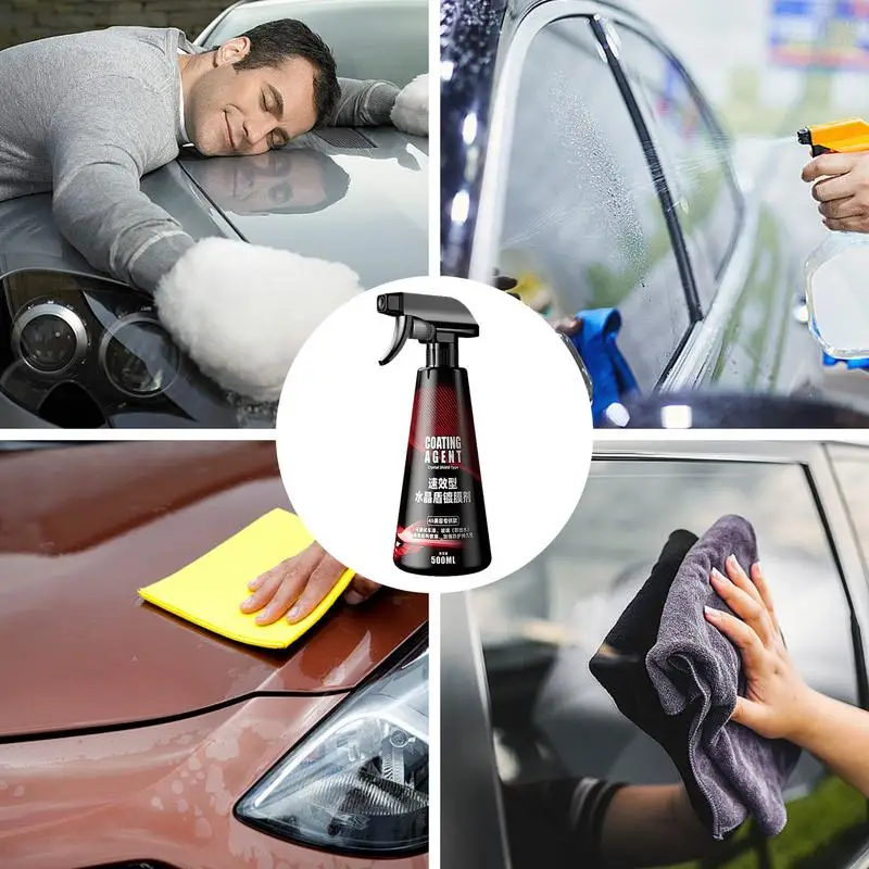 Car Coating Spray Paint Quick Coating Agent High Protection Coating Spray Hydrophobic Polish Spray Sealant Car Wax For Scratch