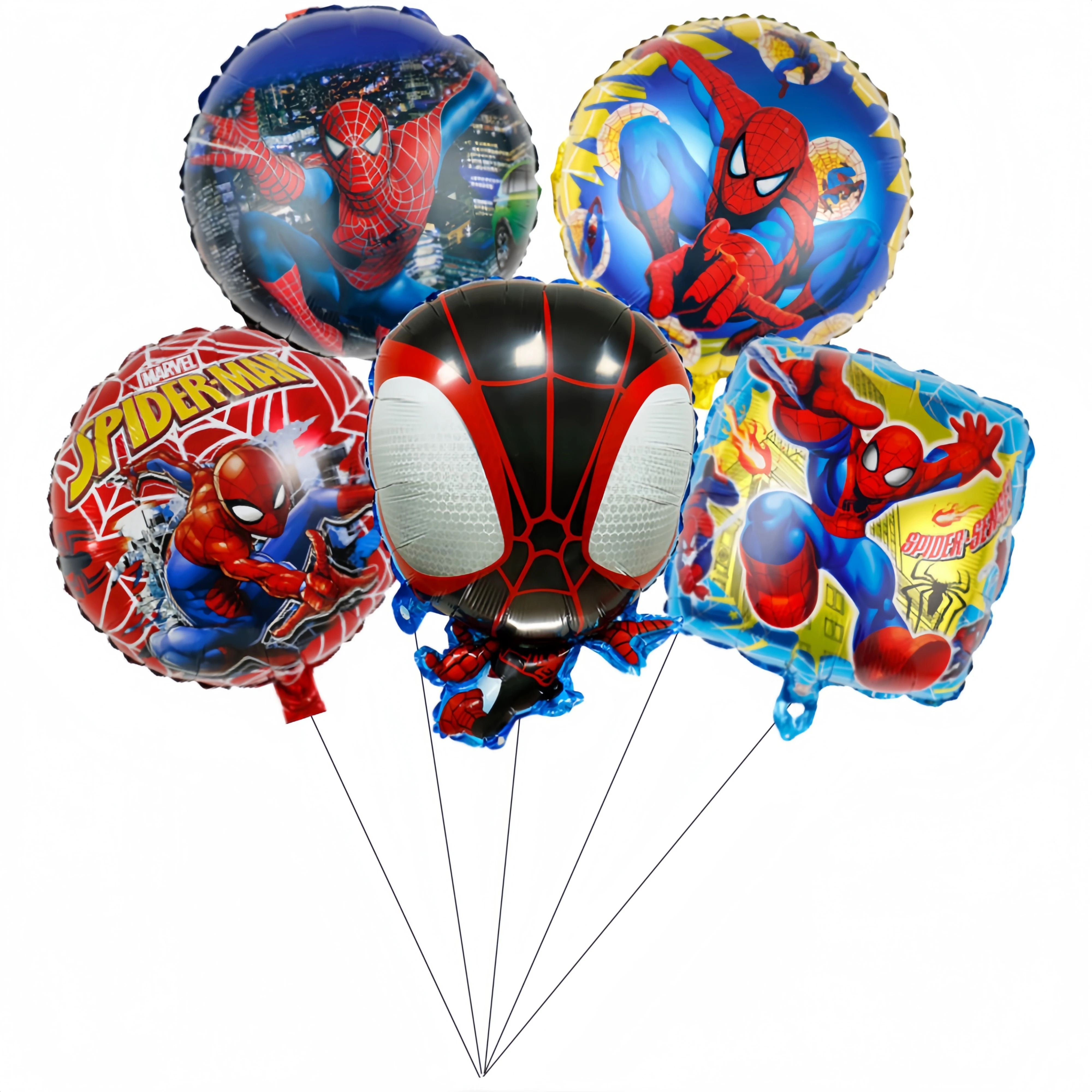 مجموعة بالونات سبايدر مان لتزيين حفلات أعياد الميلاد للأطفال والأولاد وحفلات سبايدر هيرو ثلاثية الأبعاد لمستلزمات استحمام الطفل