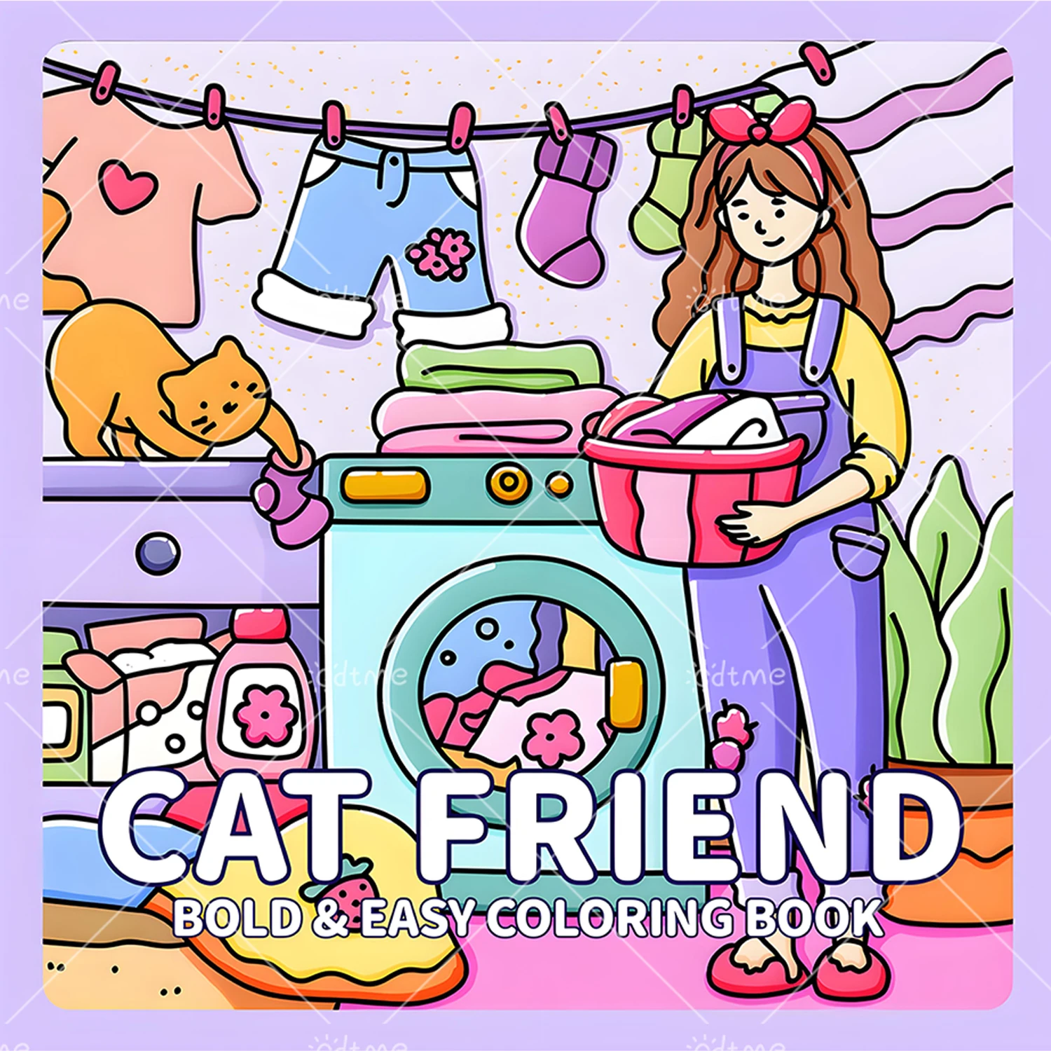 

CAT FRIEND Яркие и легкие узоры Книжка-раскраска для взрослых Симпатичная книга для рисования Идеальный подарок для вечеринки и дня рождения