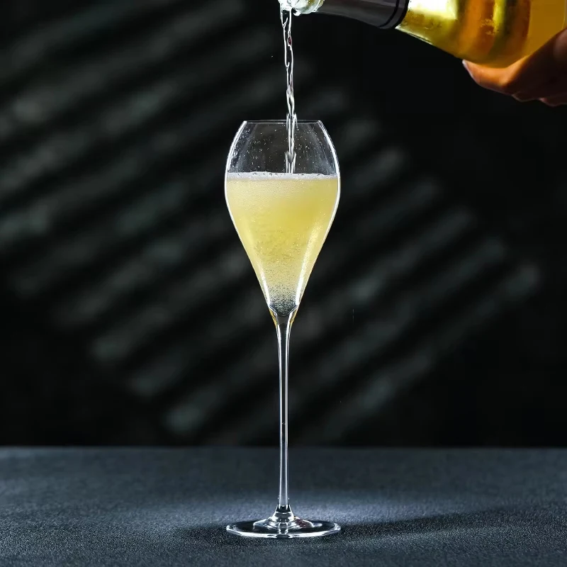 Slender Crystal Champagne Glass Cocktail Glass White Wine Glass For Wedding Party Dessert Beverage Drinking