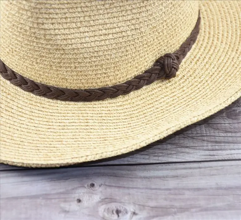 New XL Big Size 62cm Panama Jazz Straw Hat for Women Men Dig Out Summer Beach Sun Hat Windproof Folding Rope UV Protection Hat
