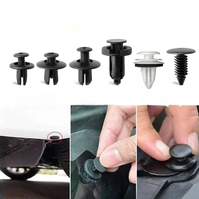 Auto Fastener Clip Assortment Car Body Push Retainer Pin Rivet Bumper Door Trim Panel Fastener Kit Automotive Clips Set 4