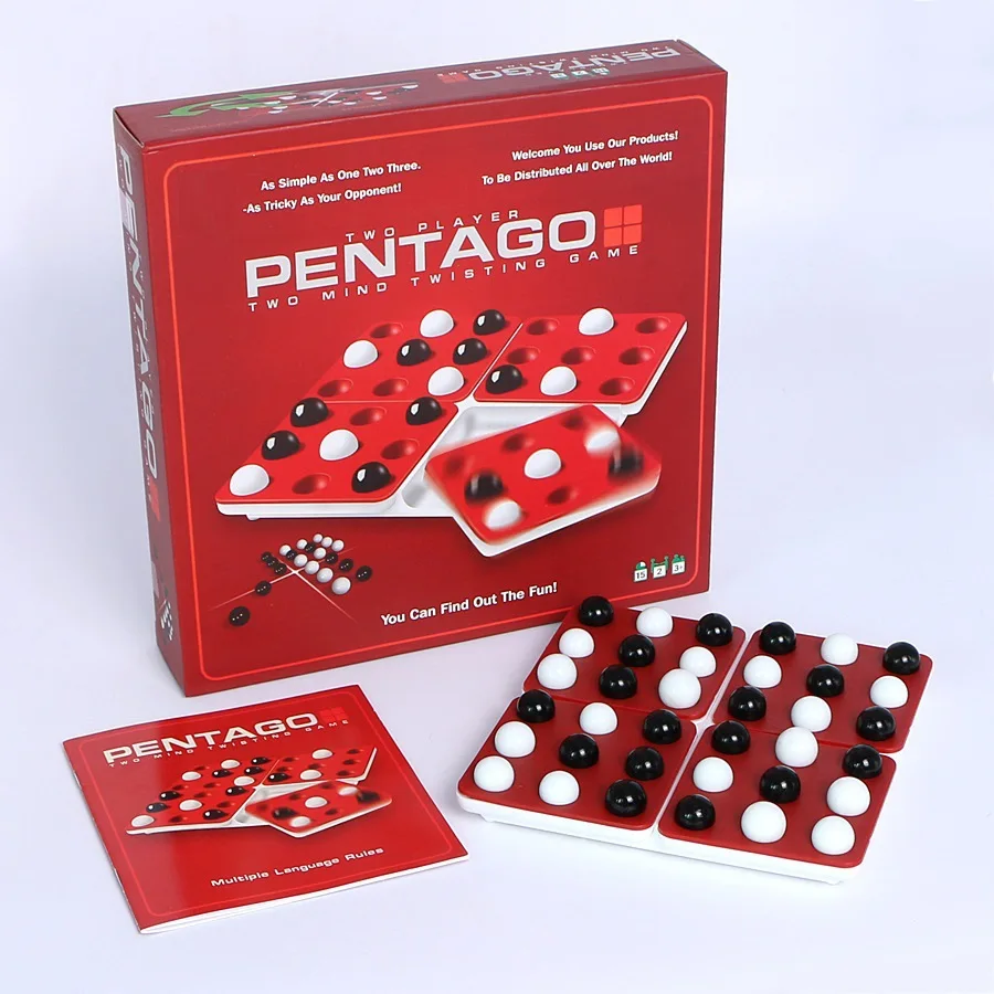 Pentago Game Pentago Board Game Gomoku Magic Gomoku With Black And White Beads Parenting Puzzle Board Game Chess Christmas gifts