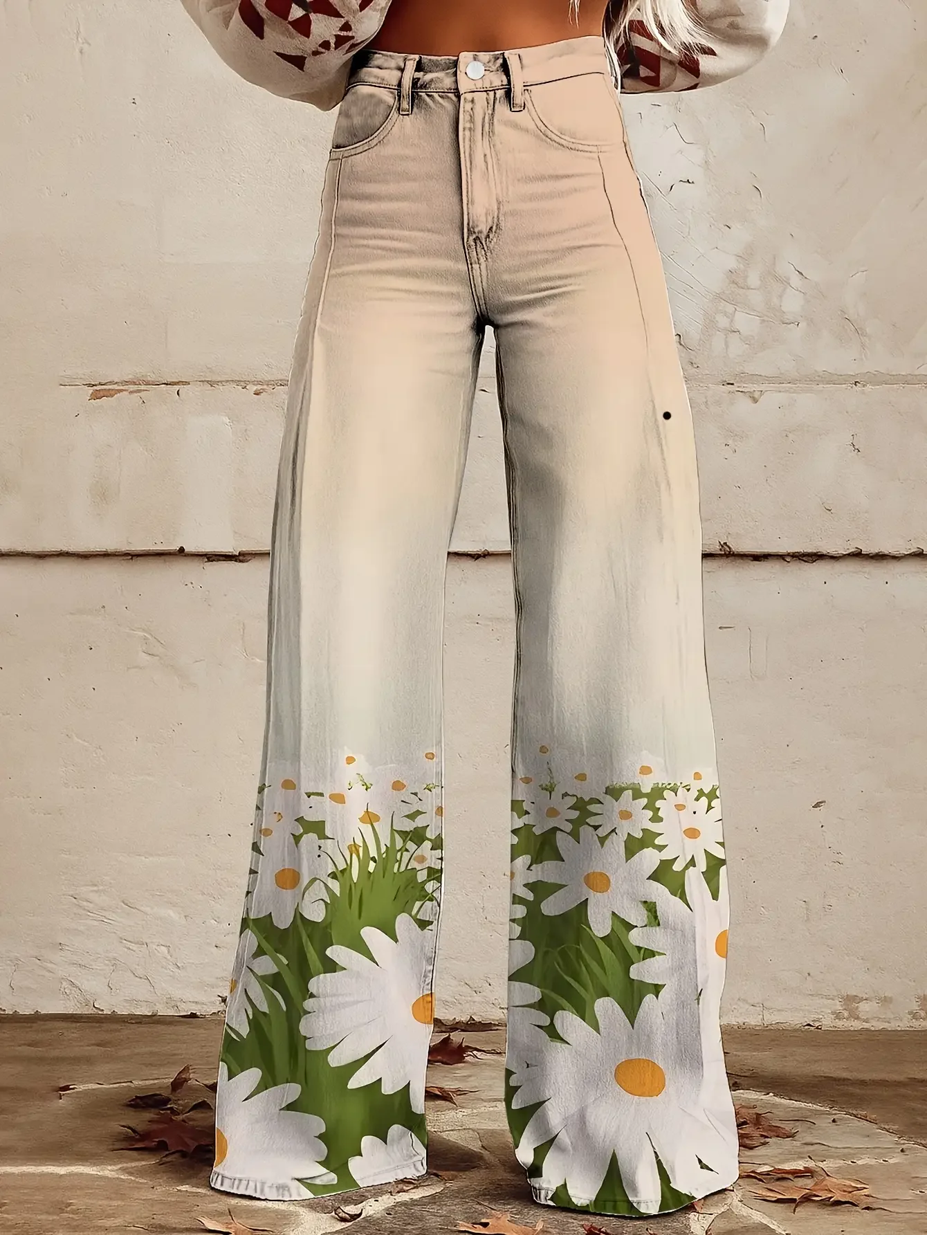 2026Women's slim fit wide leg flared pants, Machine washable casual pants, versatile patterns.
