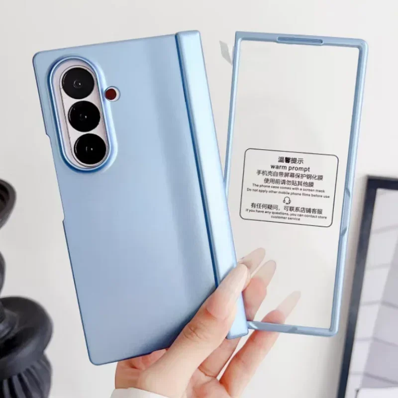 

Higth Quality Candy Color Screen Film Phone Case for Samsung Galaxy Z Fold 7 6 5 4 3 Spring Hinge Shockproof Protective Cover