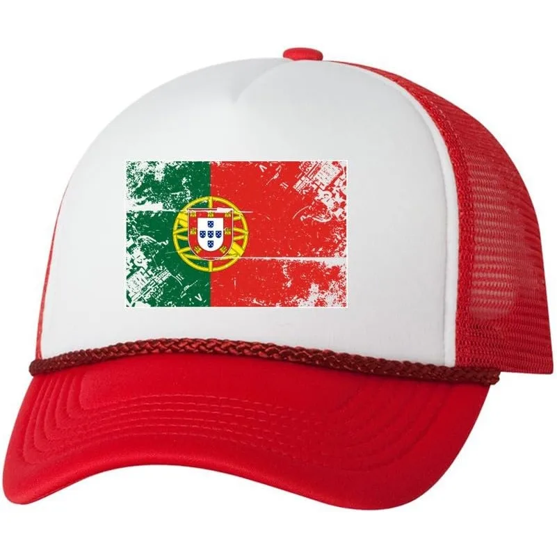 

Portugal Flag Trucker Caps Man Woman Baseball Cap Fashion Sunhat Adjustable Snapback Hat Outdoor Summer Breathable Dad Hats