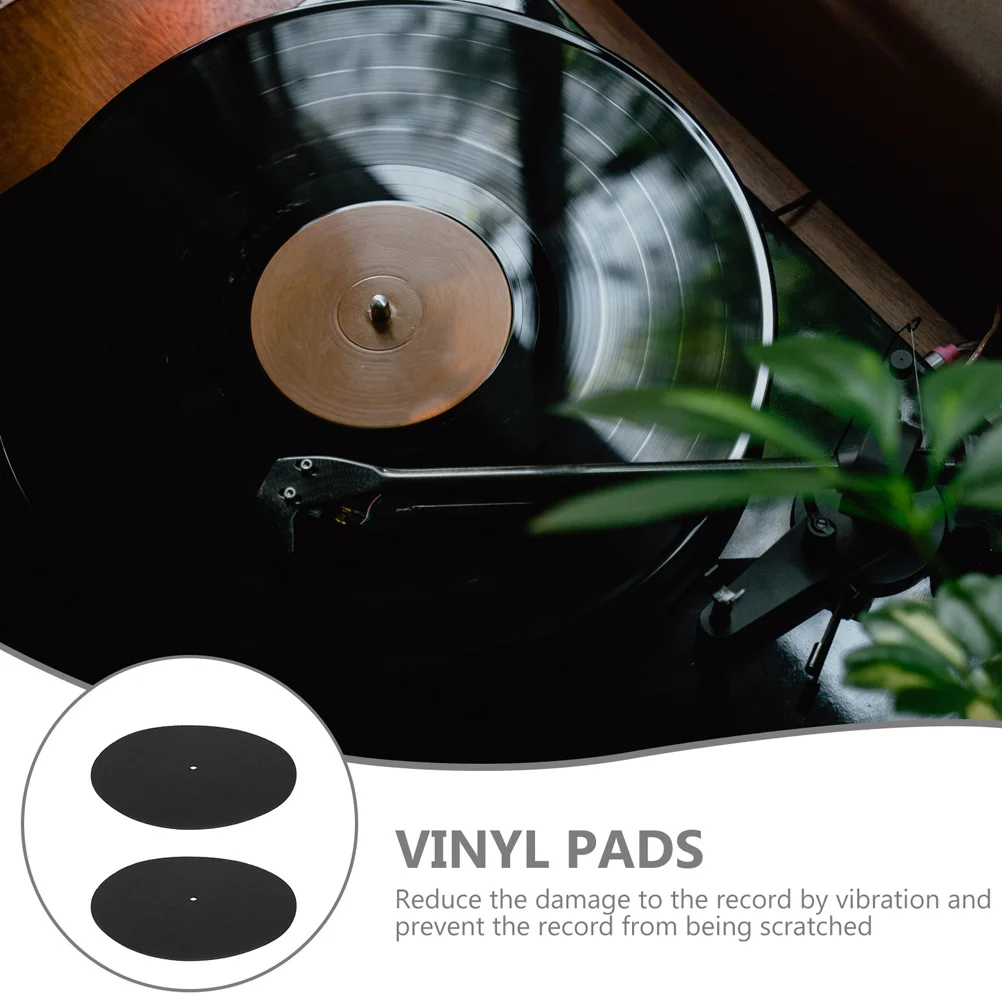 2Pcs Vinyl Record Protective Mat Durable Felt Pads Replacement for Record Player Accessories Turntable Use Turntable Mat