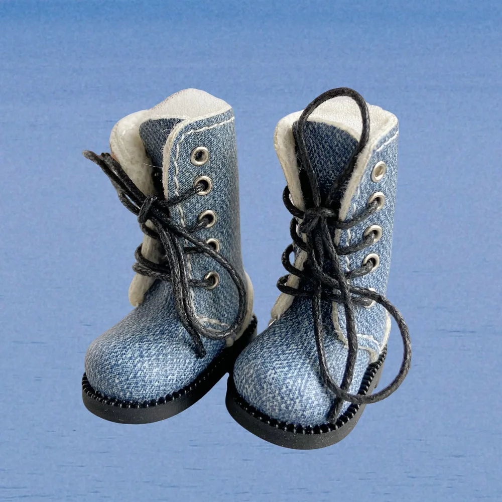 Tilda – bottes de poupée, chaussures de jouet pour poupée Blythe Pullip, Mini bottes d\'hiver en cuir de 1/8 cm pour accessoires Blyth, 3.8