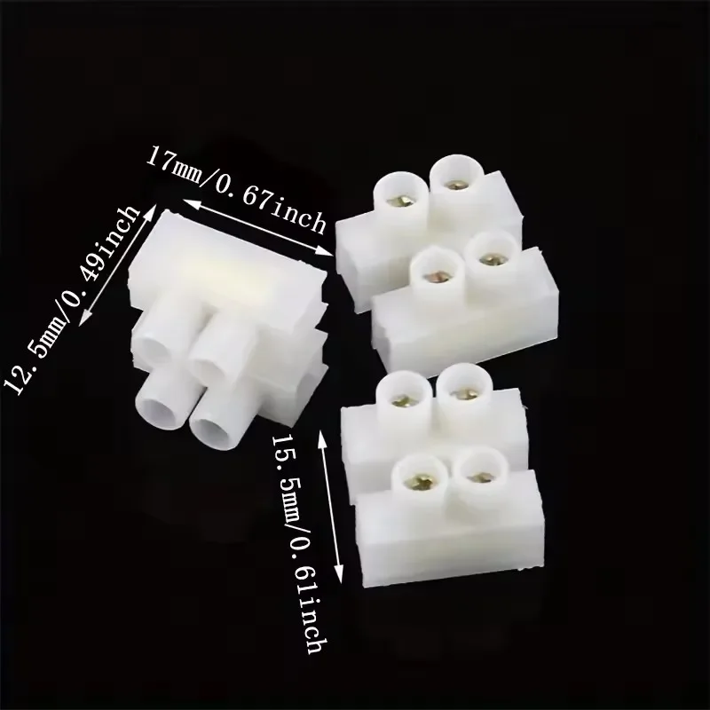 10Pcs 2P terminal block Plastic Wire Connector Screw Cable Connector Wire Connector Strip Ideal for Electrical Wiring Projects image 4