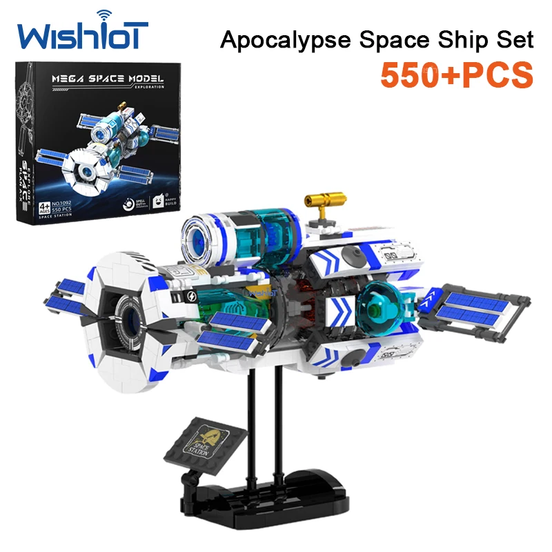 

1092 550pcs Space Station Building Block Set Small Granule Assembly Bricks DIY Toys for Kids Boys Christmas Holiday Gifts