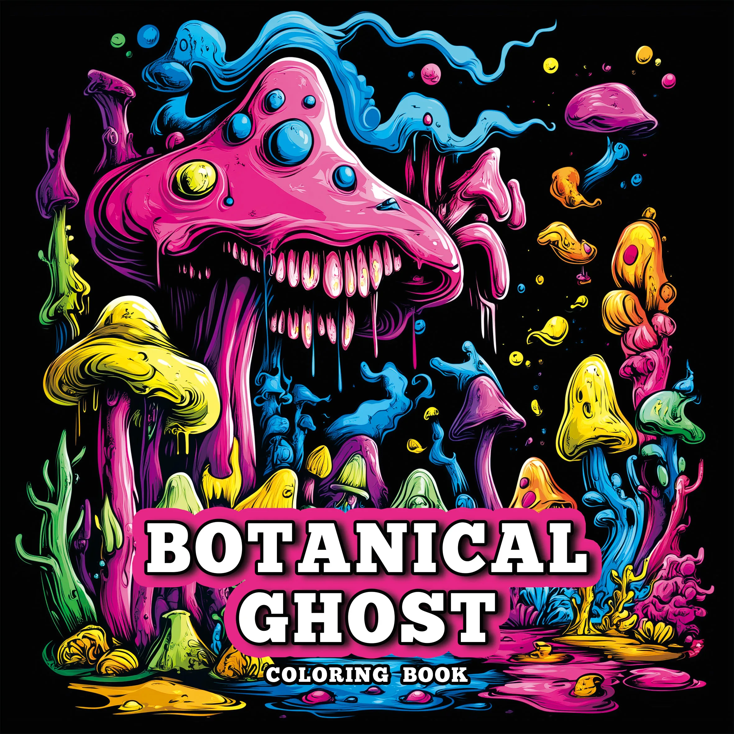 Art Coloring Book 20Page BOTANICAL GHOST Adult Picture Book Gift For Birthday Party Relieve Stress Kill Time Graffiti Painting