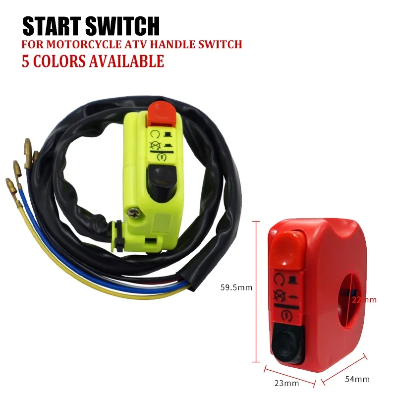 

Universal 7/8" Handlebar Motorcycle Mount Start Stop On Off Button Side Right Switch ATV Motor Bike Accessories Motorcycle Parts