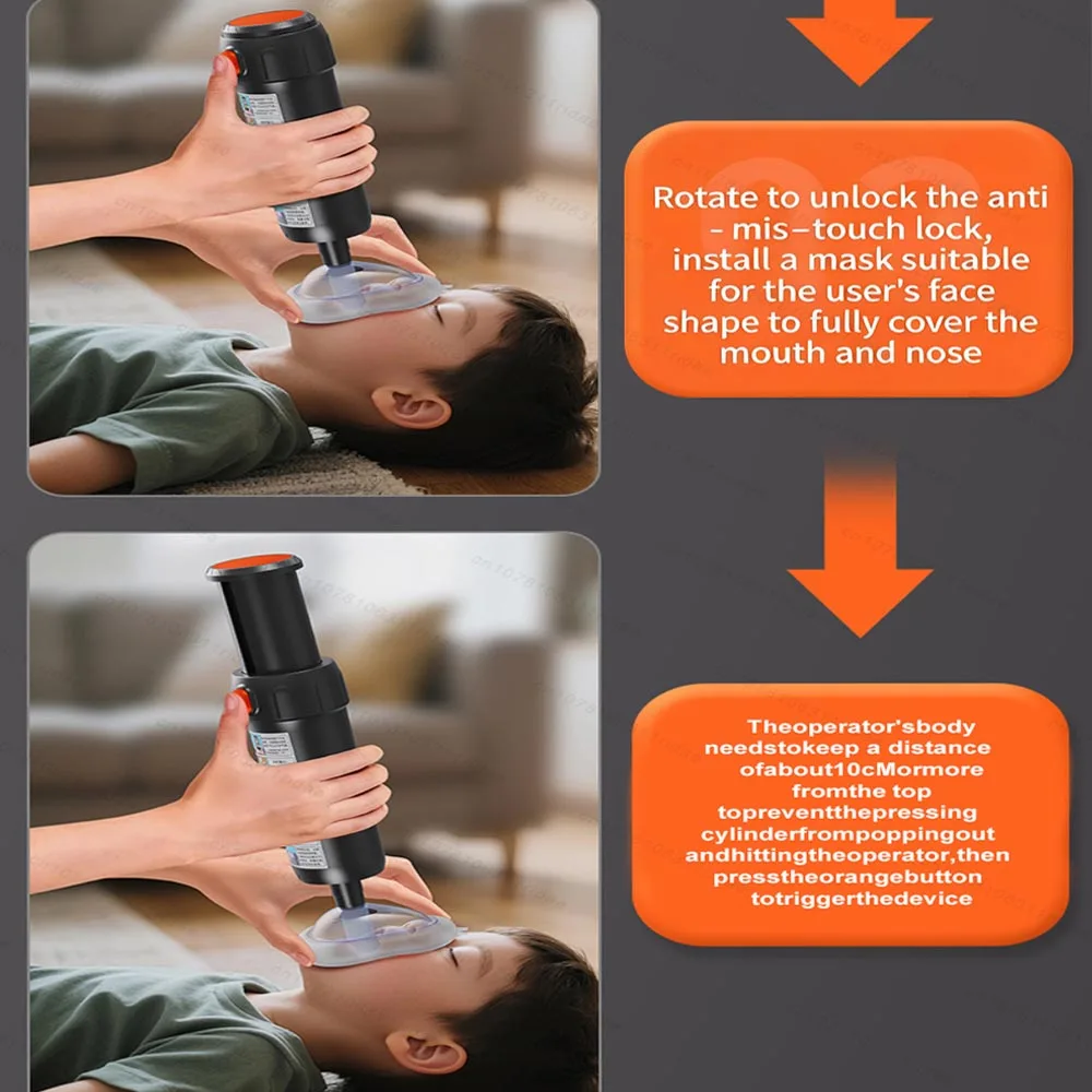 Anti Choking Auto Heimlich First Aid Choking Rescue Device with S&M&L Mask for Adults Kids Rescue Life Saving Suction Emergency view 5