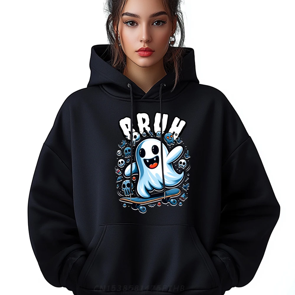 

Bruh Ghost Halloween Mens Clothing Men's Shirts Vintage Style Sweatshirts For Men