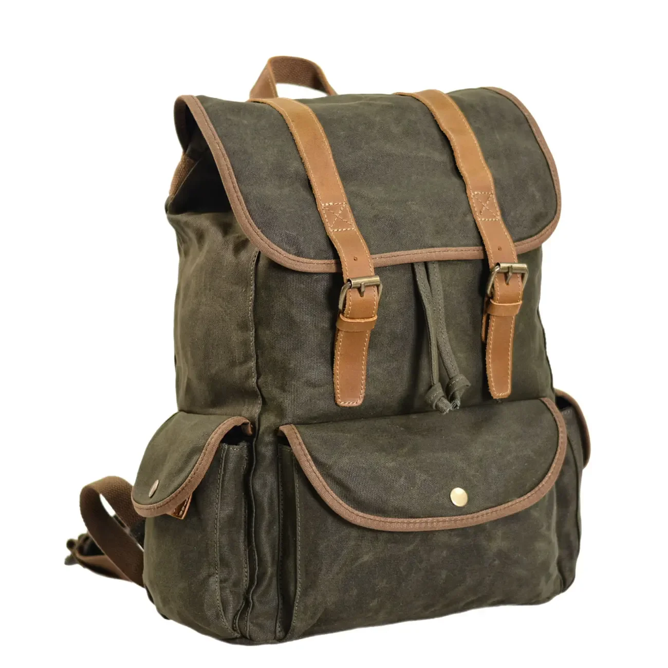 Retro Canvas Computer Backpack Men's Outdoor Travel Backpack Large Capacity rucksack