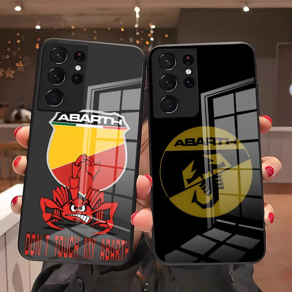 A-ABARTHS I-Italys Auto-Handyhülle für Samsung S26 S25 Plus S20 S20 Plus S22 Ultra S23 FE S21 Plus S21 Ultra Glasabdeckung