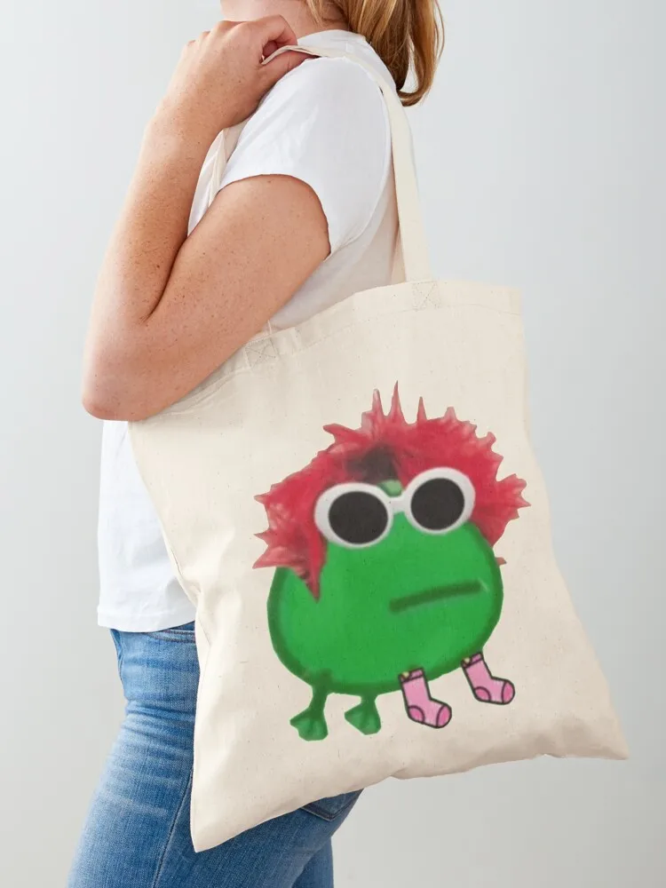 yungblud- frog Tote Bag supermarket folding bag Women's beach bags shopping bag logo Canvas Tote