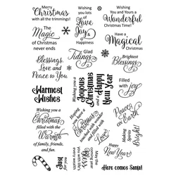 2024 New Christmas Sayings Transparent Clear Silicone Stamp/Seal for DIY Scrapbooking/photo album Decorative clear stamp