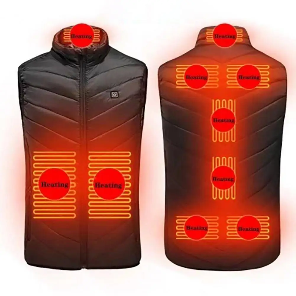 Self Heating Vest 3 Adjust Mold Warm Keeping Rechargeable Electric Heating Vest Thick Washable Winter Heating Men Waistcoat