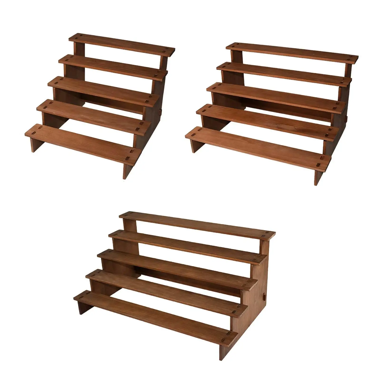 

Solid Wood Countertop Display Stand Spice Rack Elegant Exhibition Shelf for Home Decor
