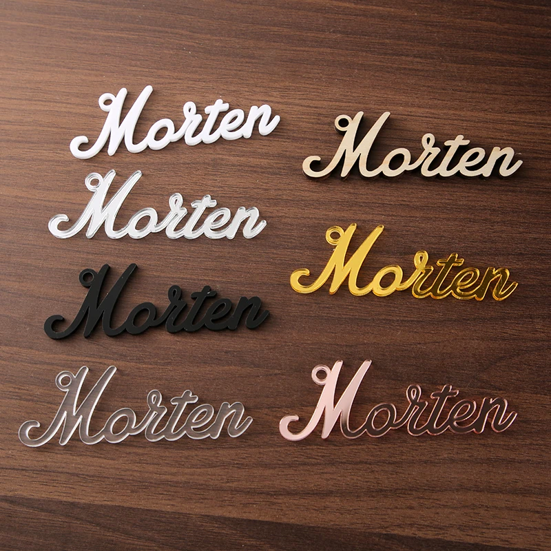 20Christmas Stocking Wood Name Tags Personalized Wedding place card Custom Name Charms Party Cut Place Cards Name tags 2