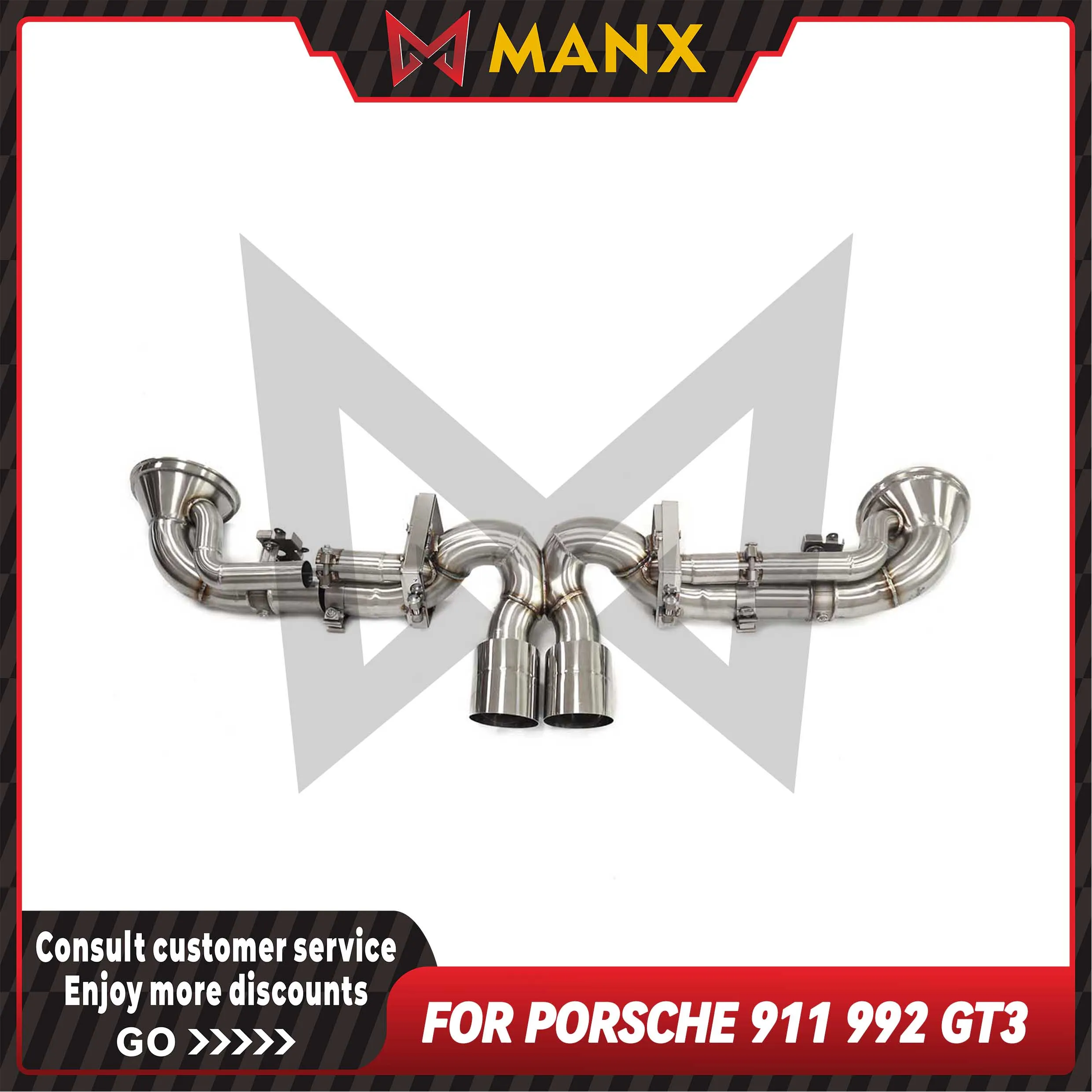 

MANX Catback Suitable for Porsche 911 992 GT3 Stainless steel Performance Car Exhaust System Lossless installation With Valve