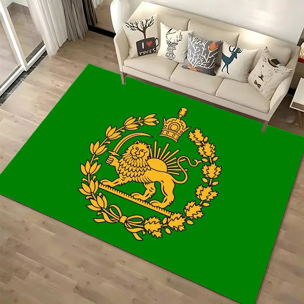 I-Iran P-Pahlavi Flag Floor Mat Rugs Soft Bedroom Floor Anti-skid Household Carpets