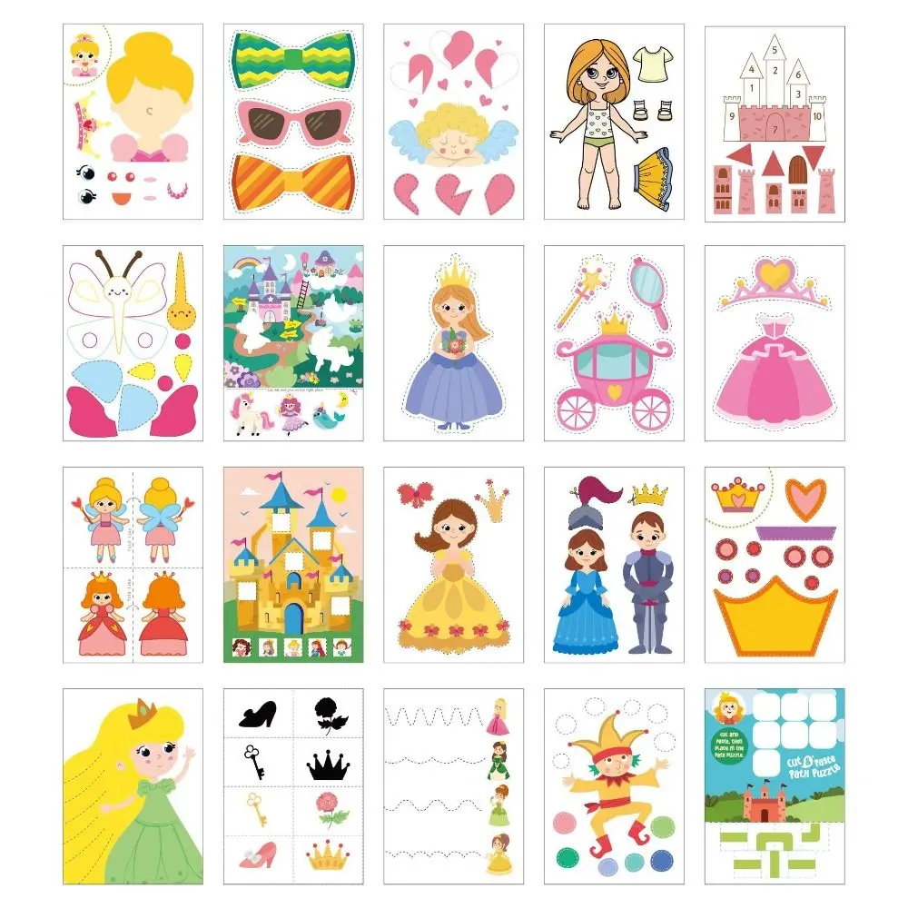 Paper Kids Paper-cutting Book Toys Montessori 3D Animal Pattern Kindergarten Puzzle Paper Arts and Crafts Scrapbooking