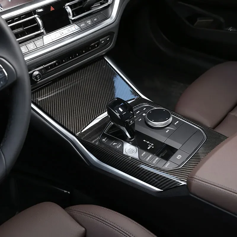 

For BMW 3 Series G20 2020-2022 ABS Carbon Fiber Car Dashboard Console Gear Shift Panel Cover Decoration Interior Car Accessories
