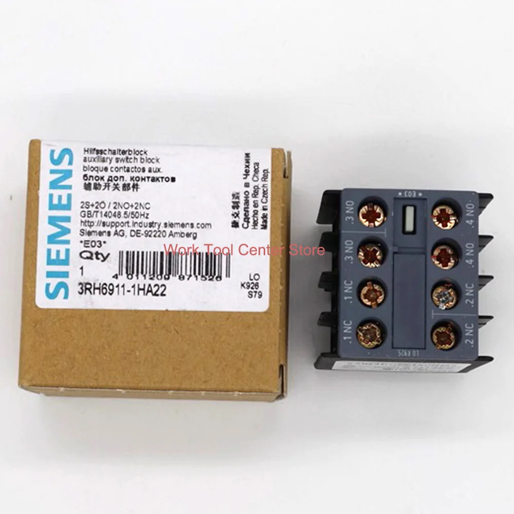 Original Auxiliary Switch Block 3RH6911-1HA22/1HA11/1AA10/1DA11/1DA20/1DA02/1FA40 2NC 2NO 3NO 1NC 4NO Current Contacts Contactor