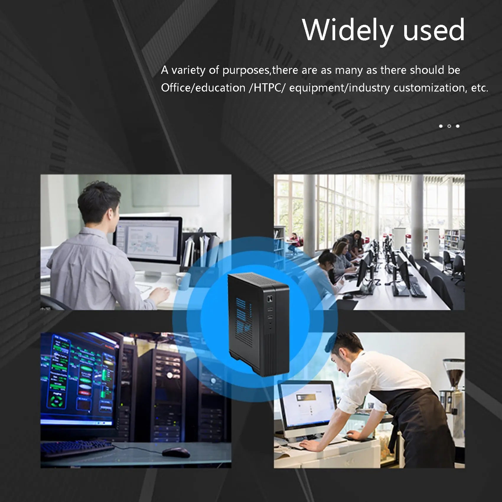 

ABAN MX02 Mini ITX Computer Case HTPC Host Chassis USB2.0 ITX Enclosure Industrial Control Chassis for Office Business